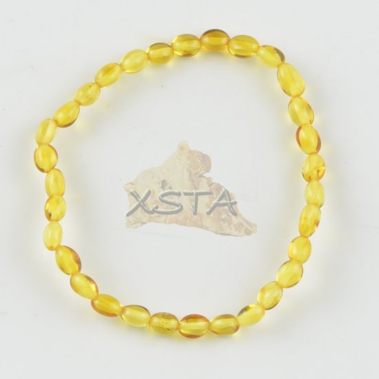 Small tiny amber beads bracelet yellow